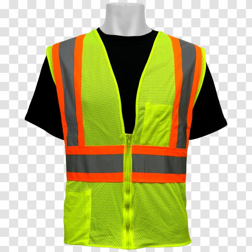 T-shirt High-visibility Clothing Jersey Gilets - Green - Safety Jacket Transparent PNG