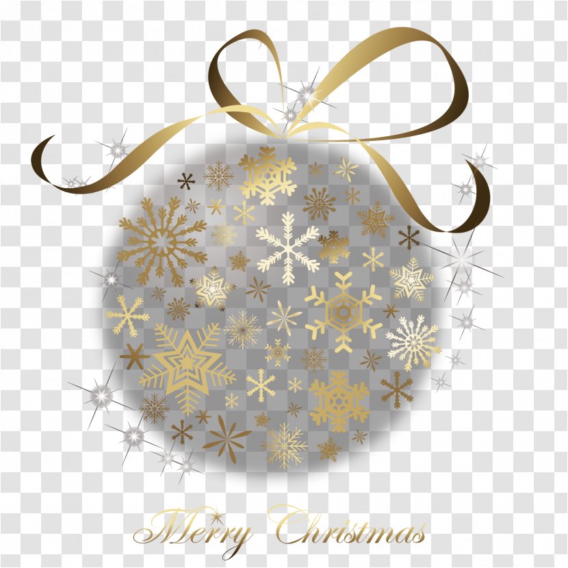 Christmas Ornament Snowflake - Vecteur - Delicate Hanging Ball Vector Material Transparent PNG