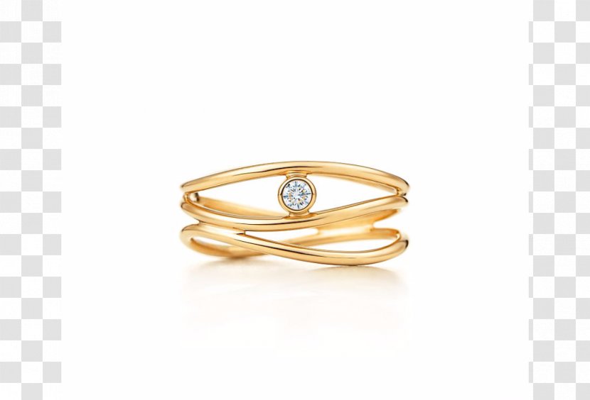 Engagement Ring Diamond Tiffany & Co. Gold - Bangle Transparent PNG