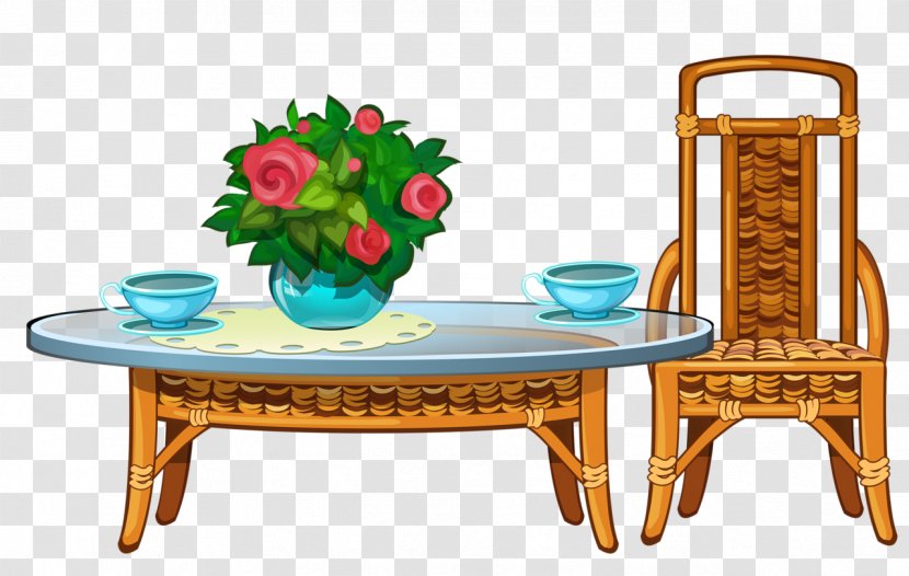 Chair Clip Art Vase - Outdoor Table Transparent PNG