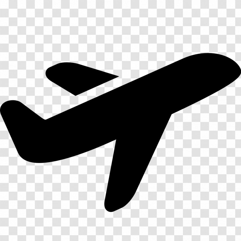 Airplane Transport Airport Takeoff - Black And White Transparent PNG