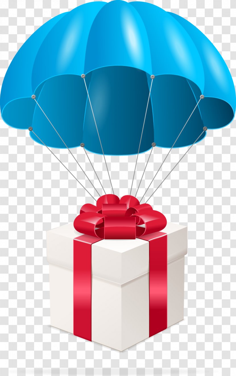 Gift Parachute Stock Illustration Box - Mail - Parachute,balloon,gift,gift Transparent PNG