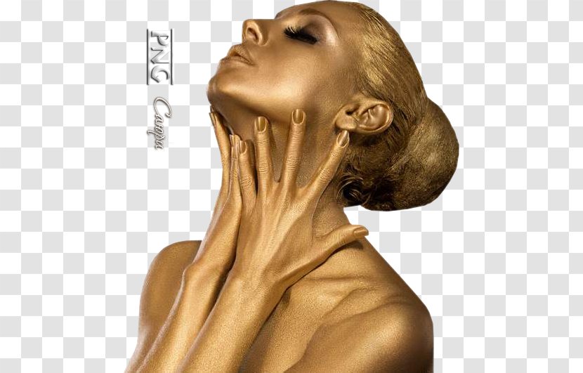 Stock Photography Gold Plating Face Color - Chin Transparent PNG