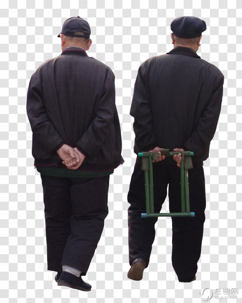 Download Computer File - Outerwear - Old Man Back Material Transparent PNG