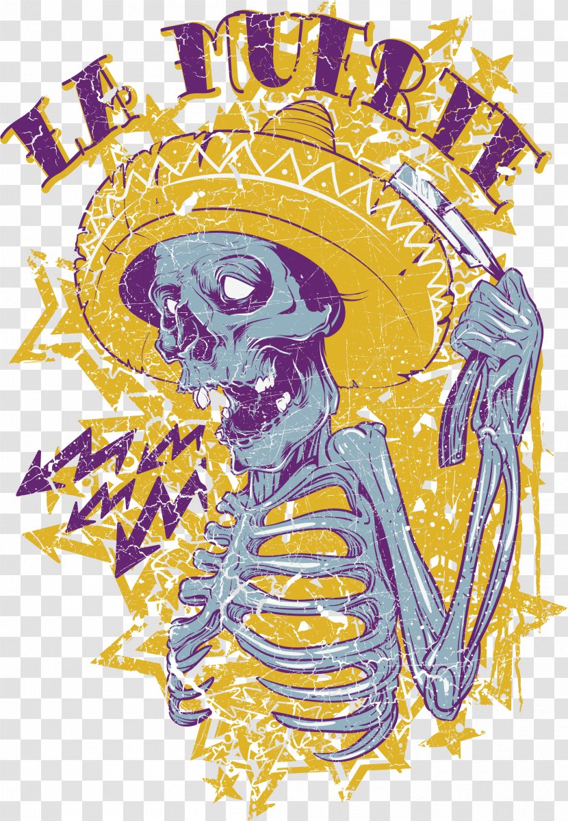 T-shirt Calavera Death Stock Photography Day Of The Dead - Tshirt - Printed Skull Skeleton Transparent PNG