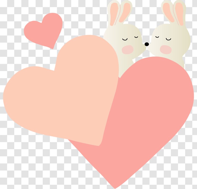 Heart Valentines Day Illustration - Tree - Pink,rabbit Transparent PNG