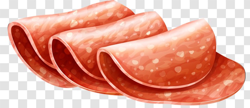 Salami Delicatessen Pepperoni Clip Art - Frame - Three Bacon Transparent PNG