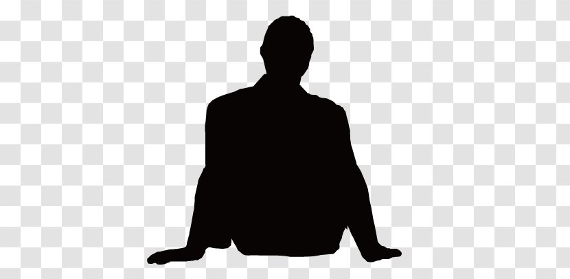 Silhouette Man Sitting Transparent PNG