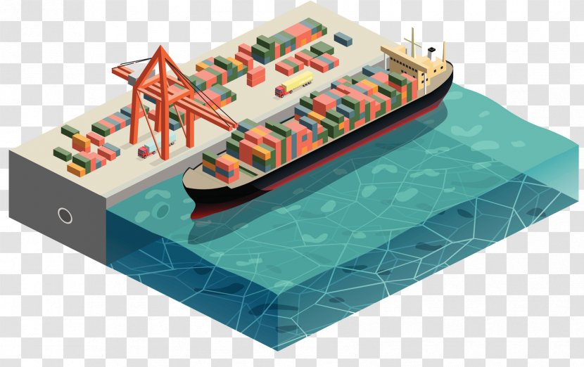 Port Wharf Cargo Ship Machine - Warehouse Transparent PNG