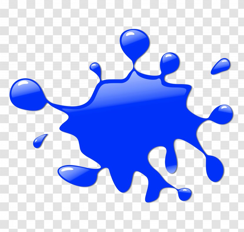 Watercolor Painting Blue Clip Art - Royaltyfree - Splash Transparent PNG