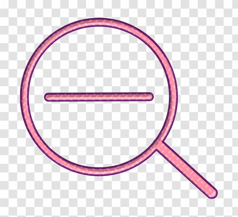Magnifying Glass Icon Out Searchicons - Zoom - Pink Transparent PNG