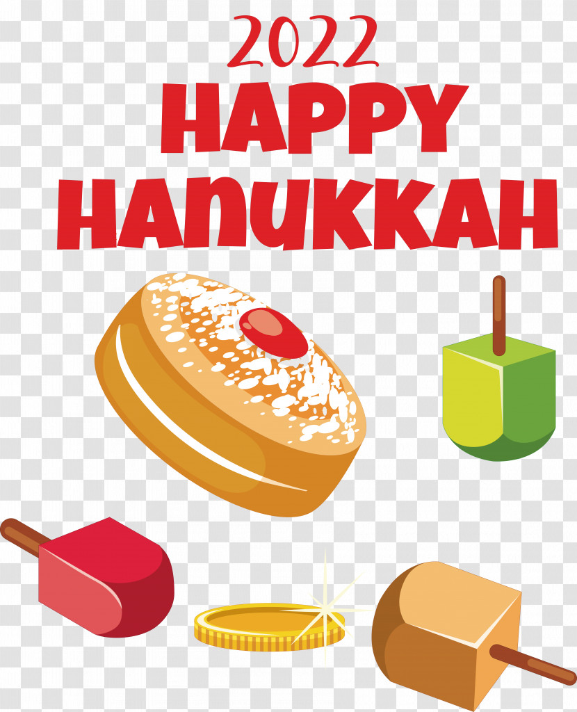 Happy Hanukkah Lighting Dreidel Sufganiyot Transparent PNG