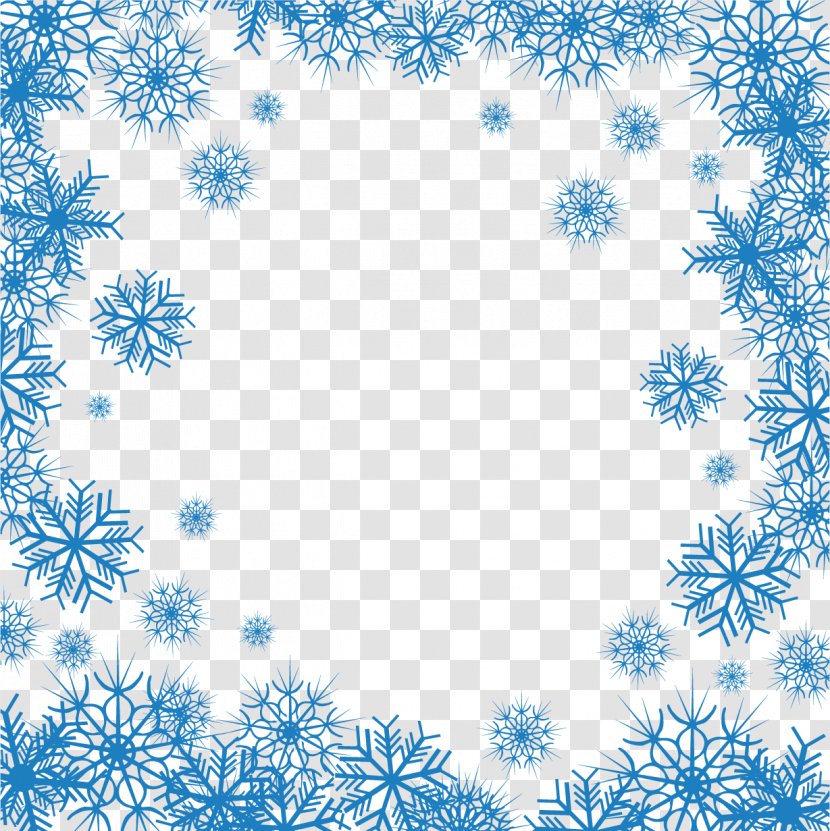 Daxue Snowflake - Flower - Creative Blue Snow Transparent PNG