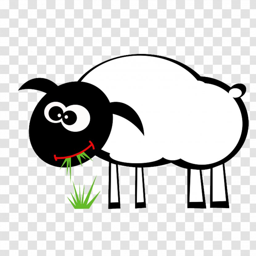 Sheep - Black And White Transparent PNG