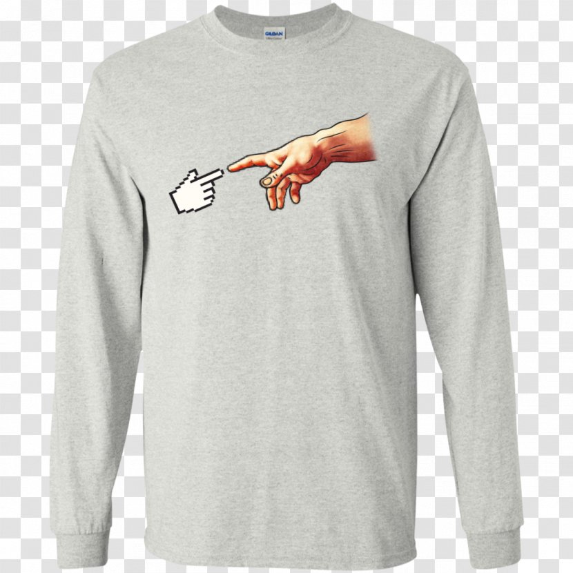 Long-sleeved T-shirt Hoodie - Sleeve - The Creation Of Adam Transparent PNG