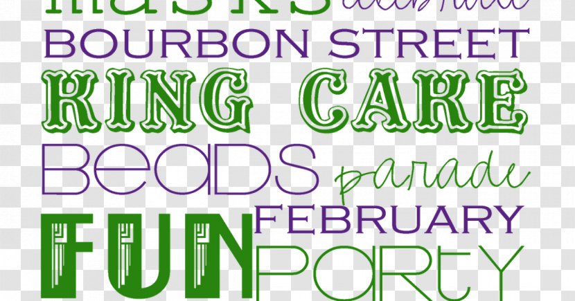 Mardi Gras In New Orleans Carnival Font - Party Transparent PNG