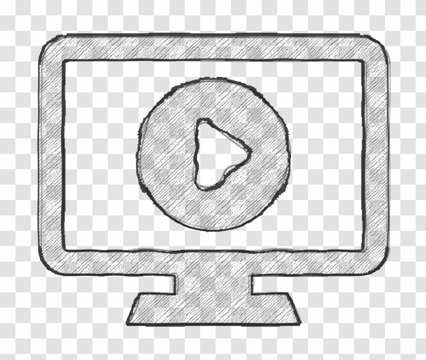 Movie On Monitor Screen Icon Play Icon Computer Icon Transparent PNG