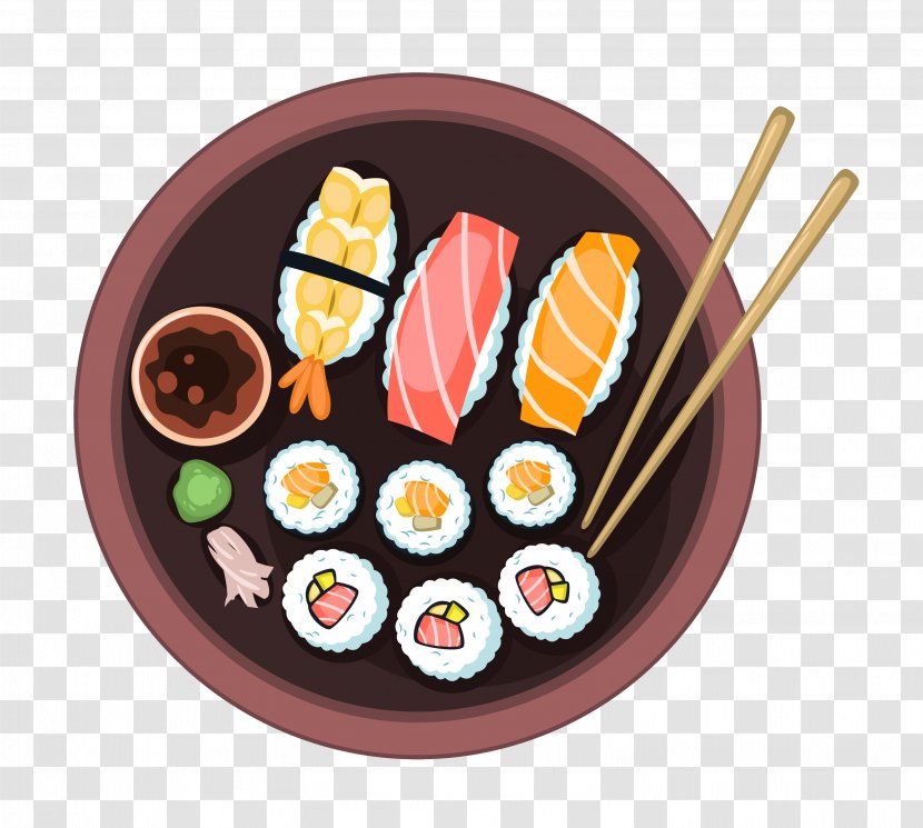 Sushi Japanese Cuisine French Fries Sashimi Dish - Appetizer - A Transparent PNG