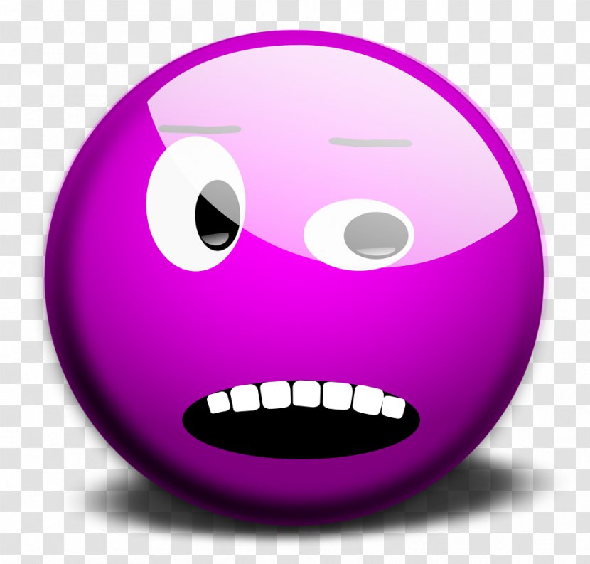 Smiley Emoticon Clip Art - Violet Transparent PNG