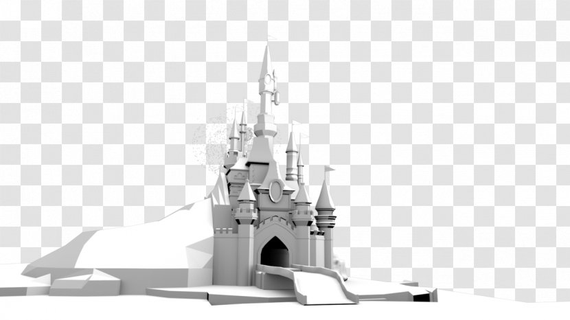 Black And White Monochrome Heavy Cruiser - Disney Castle Transparent PNG