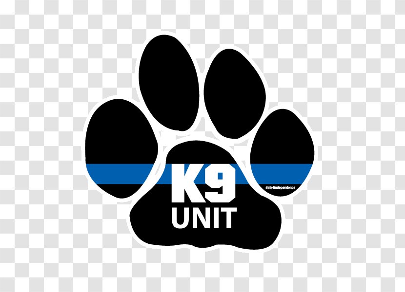 Police Dog Paw Thin Blue Line - Sticker Transparent PNG