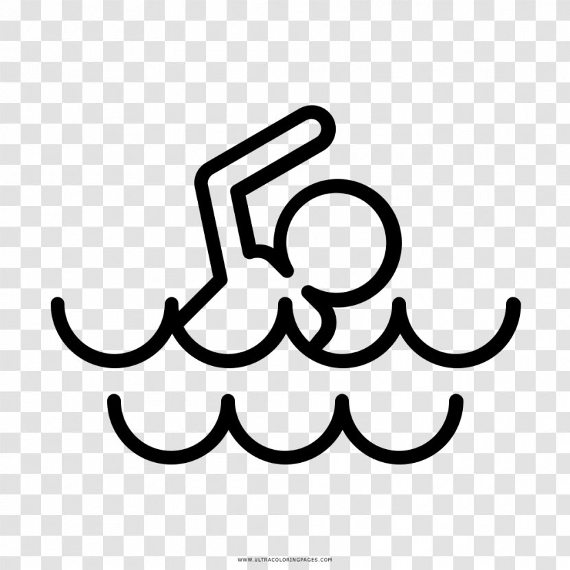 Coloring Book Drawing Swimming - Symbol Transparent PNG