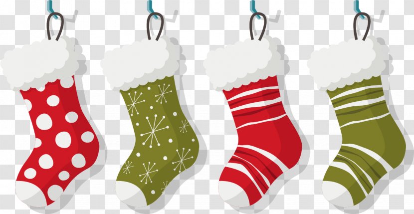 Sock Christmas Stocking - Ornament - Vector Socks Transparent PNG
