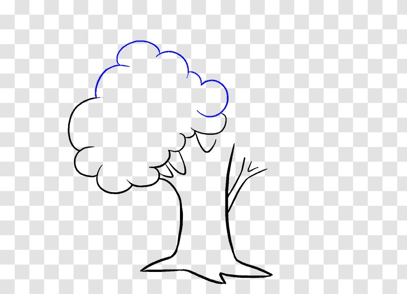 Drawing Cartoon How To Draw Trees Clip Art - White - Tree Transparent PNG