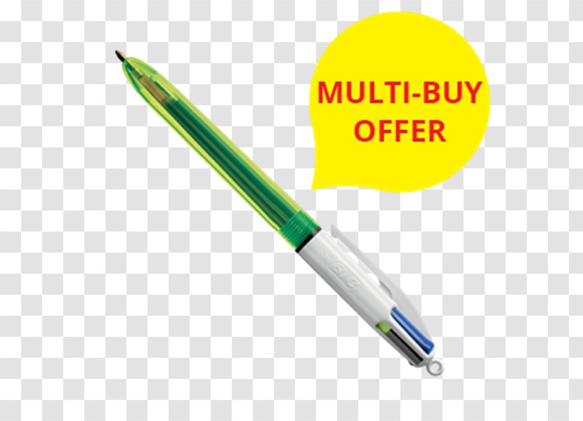 Ballpoint Pen Bic Highlighter Office Supplies Transparent PNG