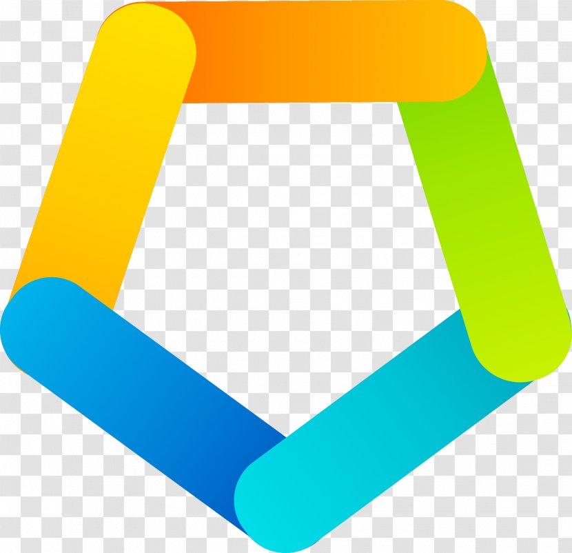 Triangle Logo Icon - Trigonometry - Color Gradient Transparent PNG