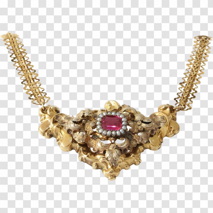 Necklace Pendant Ruby Sapphire Pearl Transparent PNG