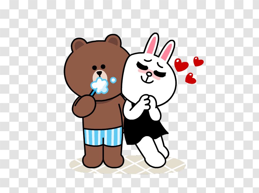 Sticker Line Friends Decal Kik Messenger - Heart - Cartoon Transparent PNG