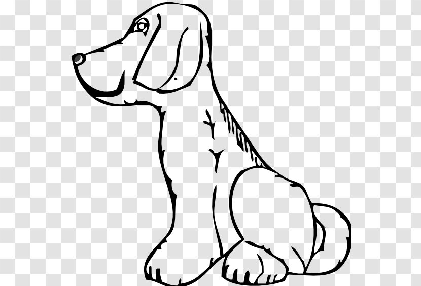 Dog Black And White Clip Art - Paw - Sit Quietly Cliparts Transparent PNG