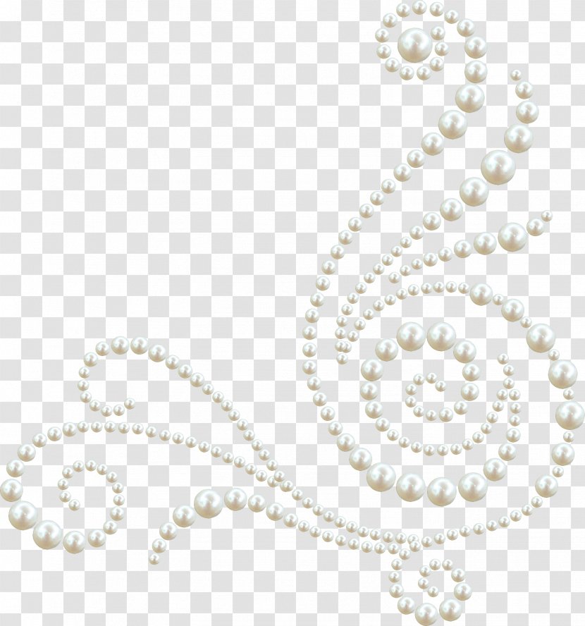 Pearl Flower Necklace Pattern - Material - Pearls Transparent PNG