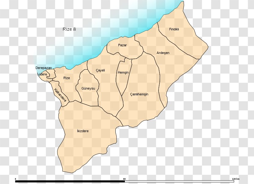 Rize Of Kalkandere İkizdere Artvin Province - Map Transparent PNG