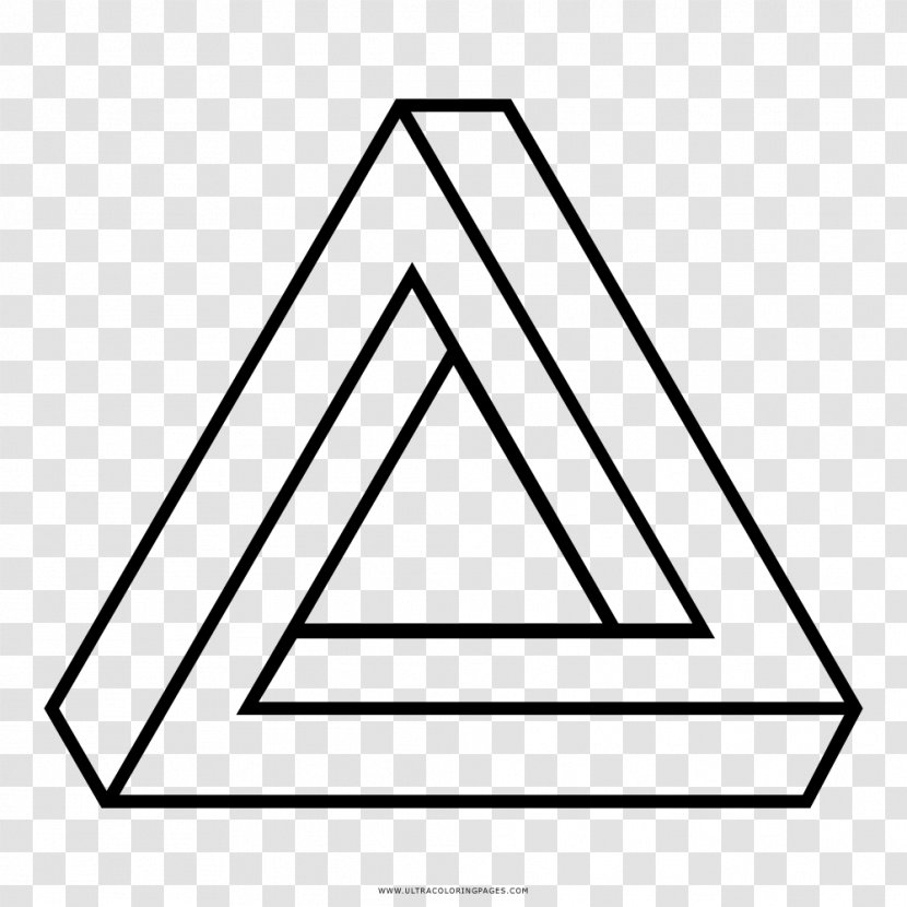 Penrose Triangle Stairs Impossible Object - Optical Illusion Transparent PNG