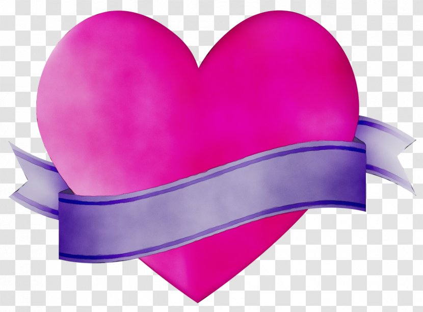 Pink Purple Heart Violet Clip Art - Paint - Ribbon Love Transparent PNG