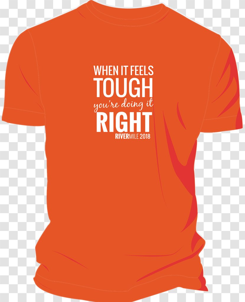 T-shirt Feel The Echoes Macon Bacon Printing - Orange Transparent PNG