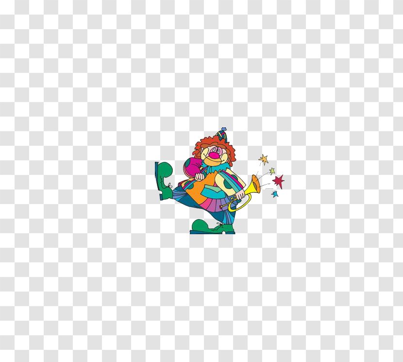 Download Clip Art - Cartoon - Clown Trumpet Transparent PNG