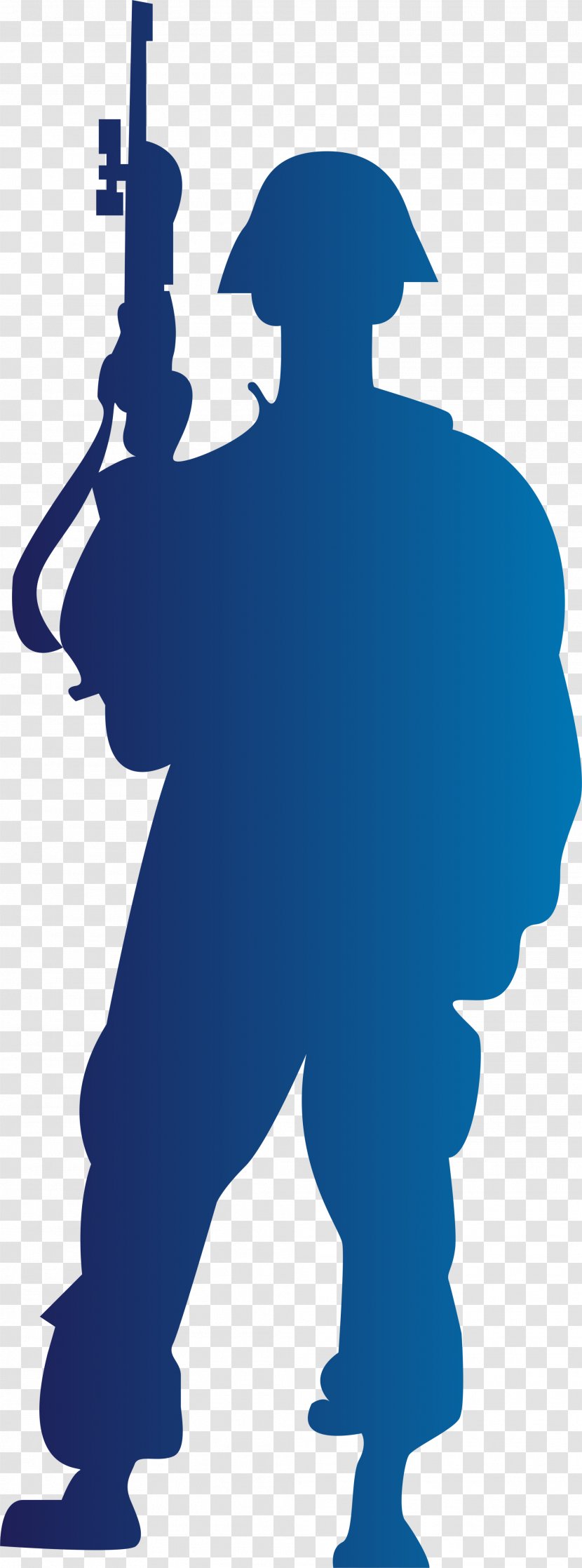 Soldier Royalty-free Silhouette Stock Illustration - Shutterstock - Blue Brief Transparent PNG