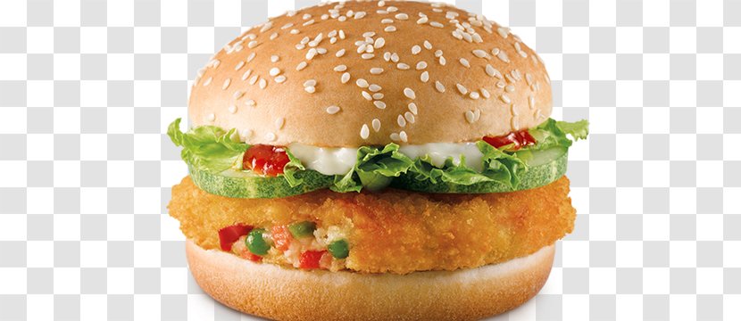 Veggie Burger Hamburger Aloo Tikki Vegetarian Cuisine McDonald's Big Mac - Kids Meal - Vegetable Transparent PNG