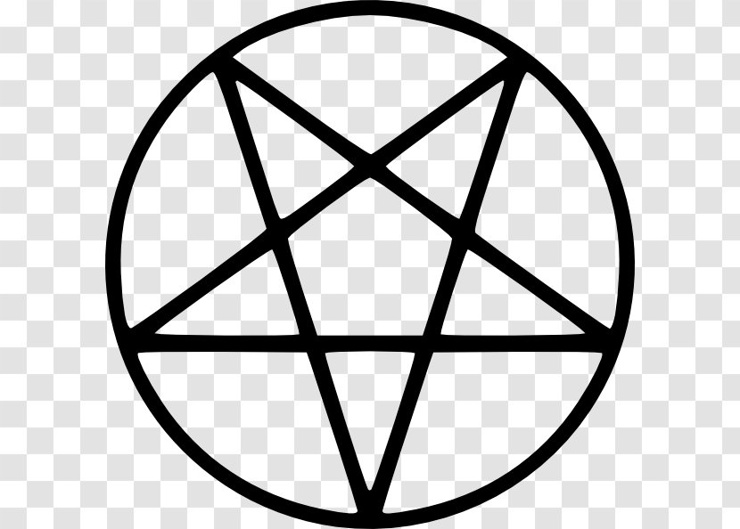 Pentagram Satanism Church Of Satan Clip Art - Monochrome - Pentacle Transparent PNG