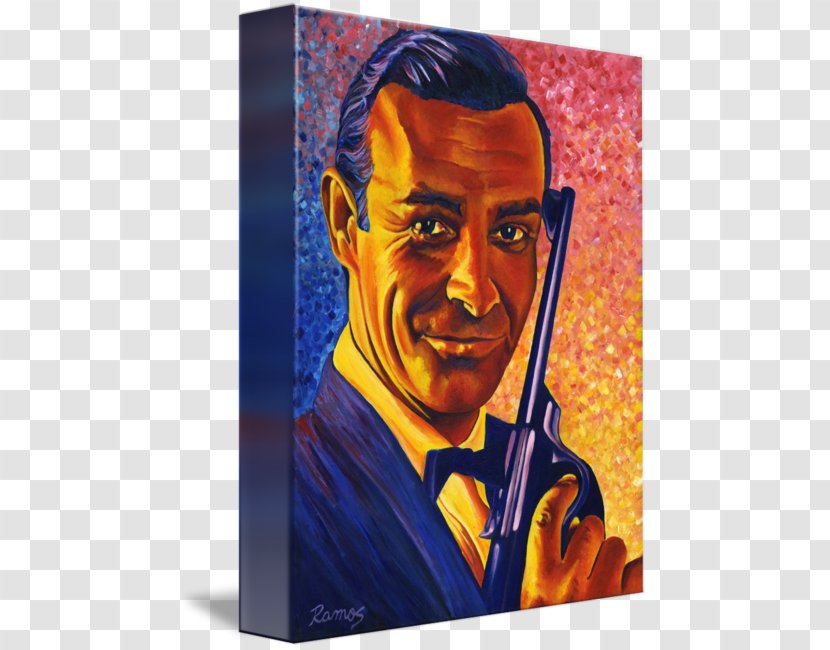 Sean Connery Acrylic Paint Gallery Wrap Canvas Illustration - Selfportrait Transparent PNG