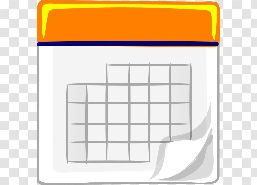 Calendar Clip Art - Website - Orange Cliparts Transparent PNG