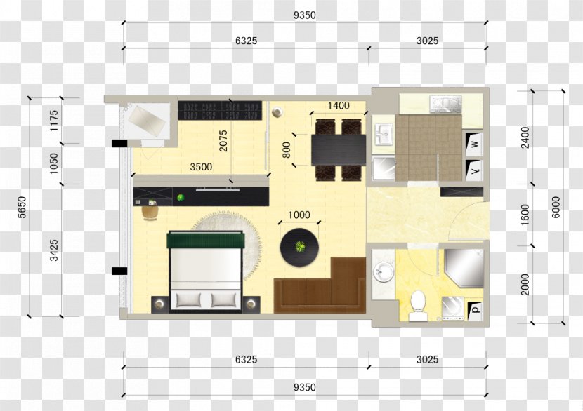 Floor Plan Plane Interior Design Services - House - Home Improvement Renderings Small Apartment Single Room Flat Supporting Color Diagram Transparent PNG