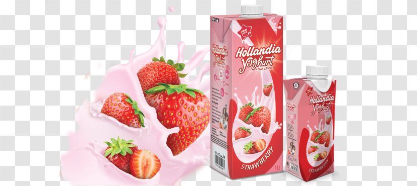 Strawberry Yoghurt Drink Juice Food - Canning - Yogurt Transparent PNG