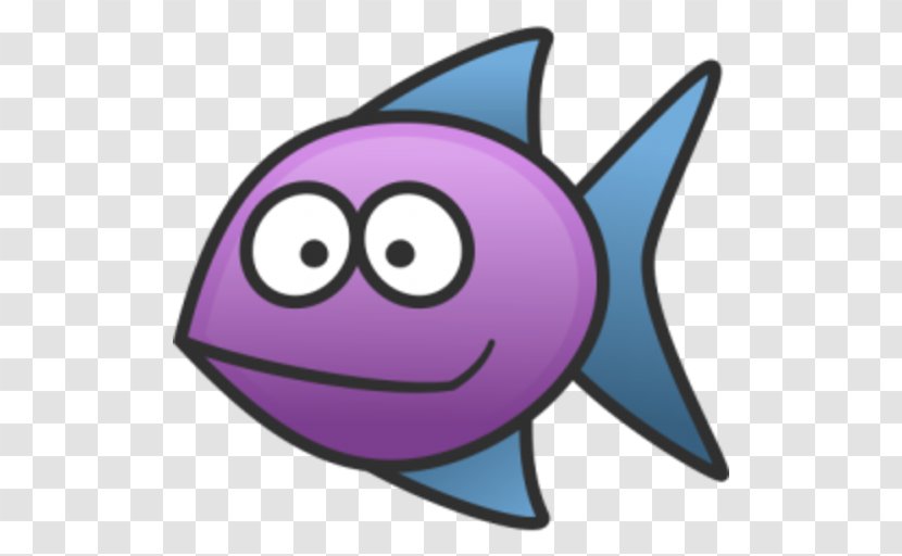 Clip Art Fish Smiley Image - Purple Transparent PNG