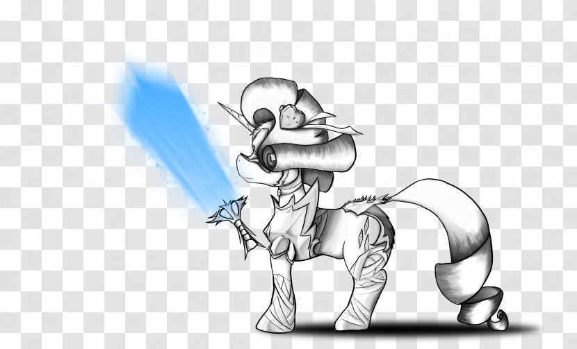 Pony Rarity Horse Art Sketch - Joint - Grey Scale Transparent PNG