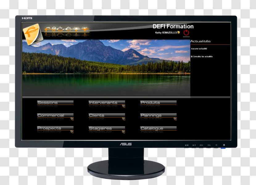 Computer Monitors Dell Asus 华硕 Flat Panel Display - Multimedia Transparent PNG