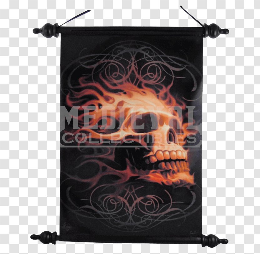 Skull Fire Artist Painting - Breathing Transparent PNG